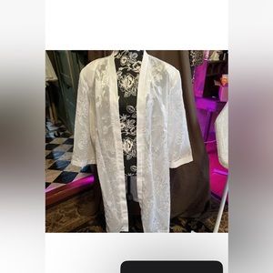 Studio C Plus Size 26W Women’s Sheer Overblouse White